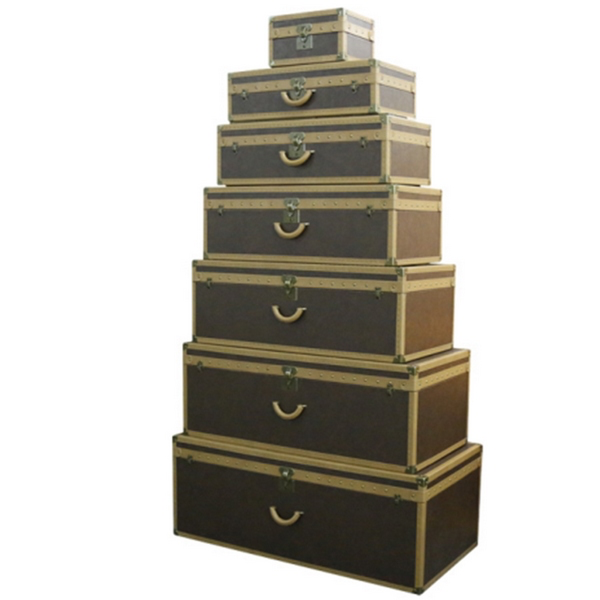 ⁦LEATHER STORAGE TRUNK BOX-100*50*35CM⁩ - الصورة ⁦1⁩