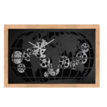 DECORATIVE WALL CLOCK-72080-60X35X6