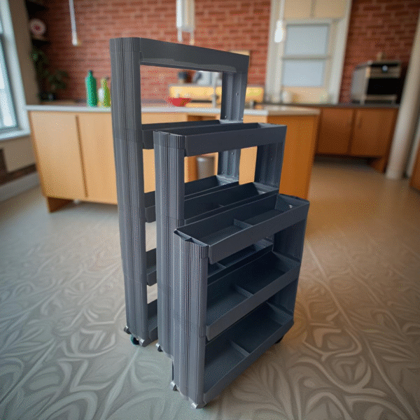 SLIM SLIDE OUT RACK TROLLEY 4-LAYER