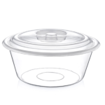 2-NO. TRANSPARENT BASIN W/LID