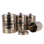 S/STEEL 4 PCS CANISTER SET