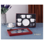 6+6PCS CERAMIC CUP & SAUCER SET-90CC