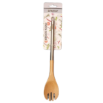 WOODEN PASTA SERVER W/WHEEL HANDLE