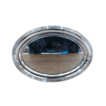 STEEL OVAL SERVING TRAY-SILVER