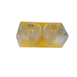 2-PCS GLASS SUGAR POT SET