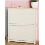 2-LAYER SHOE CABINET -TPR HANDLE -68X31X82CM