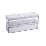 TRANSPARENT PET BOX W/SOLID COLOR LID -28.5X10.2X13.5CM