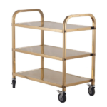 SQUARE TUBE S/STEEL 3-TIER TROLLEY-950X500X930MM