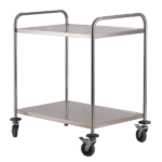 ROUND TUBE S/STEEL 2-TIER TROLLEY-865X540X940MM