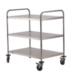 ROUND TUBE S/STEEL 2-TIER TROLLEY-865X540X940MM