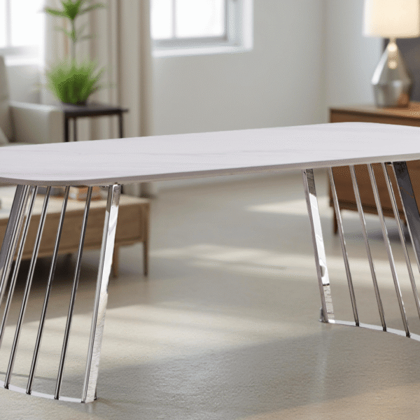 S/STEEL+SINTERED STONE TABLE -180X90X75-2CTN