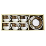 6+6 PCS CERAMIC CUP & SAUCER SET-90ML
