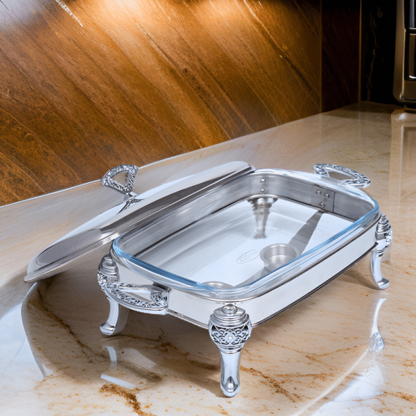 S/STEEL CHAFING DISH-1.8LTR- SILVER
