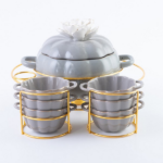 CERAMIC CASSEROLE DISH W/6 PCS BOWL SET-2L+220ML