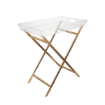 ACRYLIC TRAY WITH METAL FOLDABLE STAND-595X400X686MM