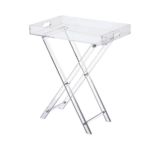 ACRYLIC SIDE TABLE WITH FOLDING STAND-480X330X580MM