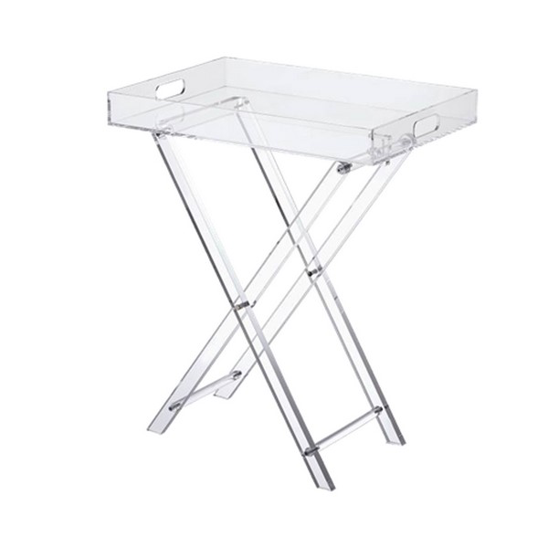 ⁦ACRYLIC SIDE TABLE WITH FOLDING STAND-480X330X580MM⁩ - الصورة ⁦1⁩