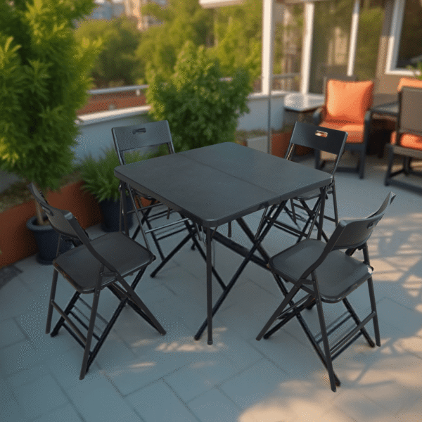 4+1 INJECTION MOLD FOLDING TABLE & CHAIR SET