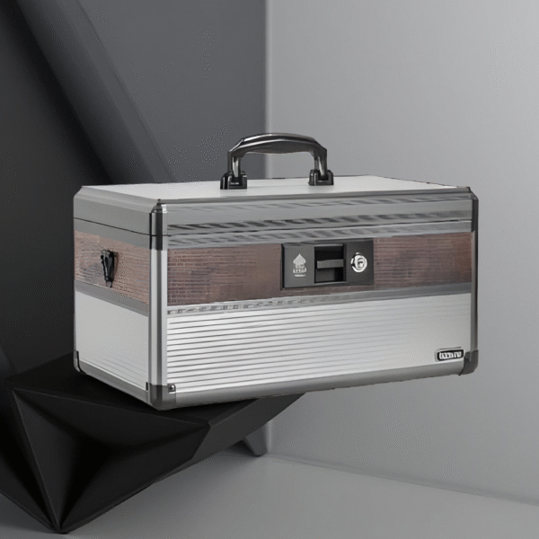 ALUMINIUM ALLOY STORAGE BOX WITH KEY-41X25.5X19CM