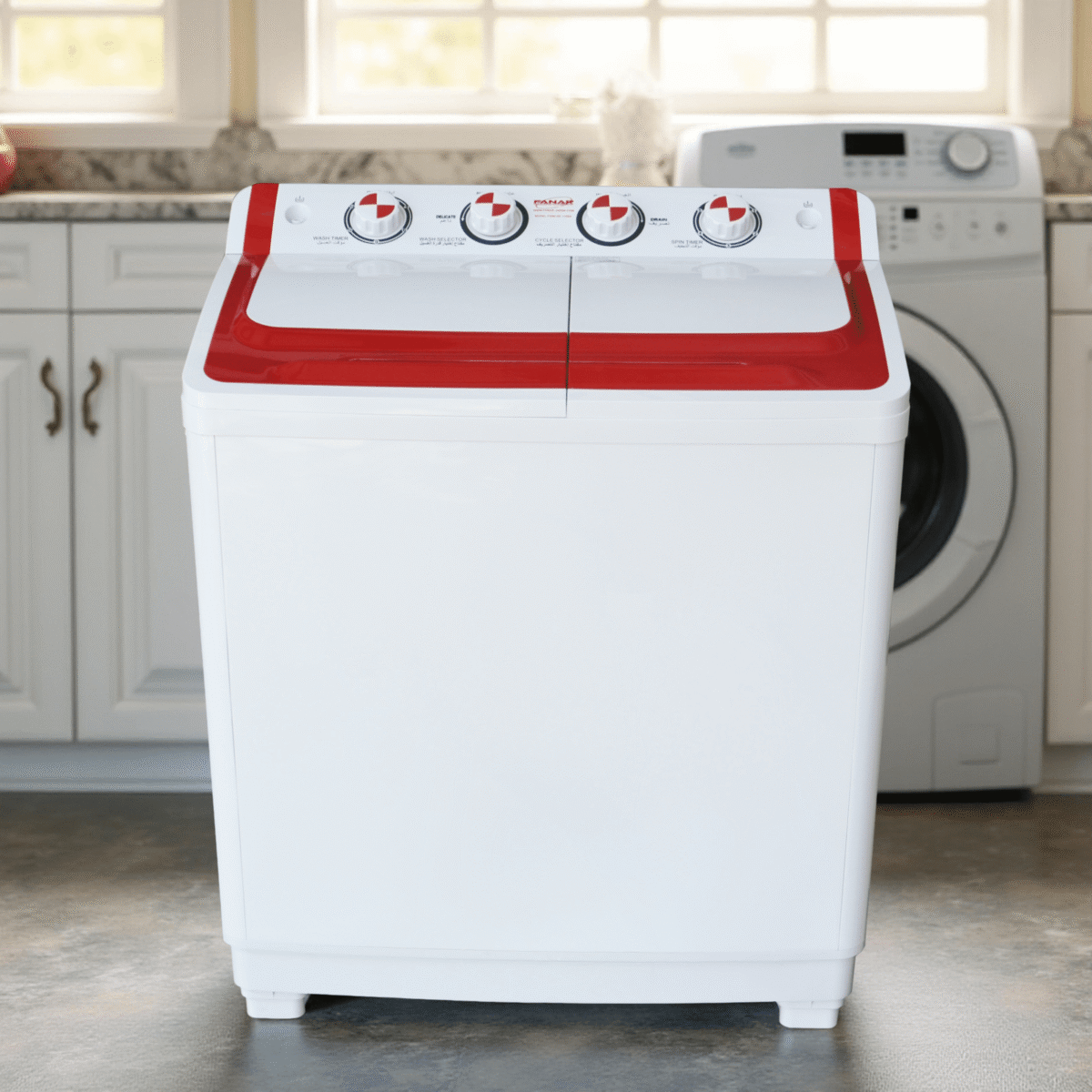 ⁦FANAR TWIN-TUB WASHING MACHINE -10KG⁩ - الصورة ⁦1⁩