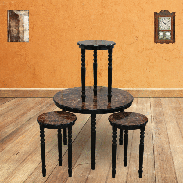 4PCS ROUND NESTING TABLE SET