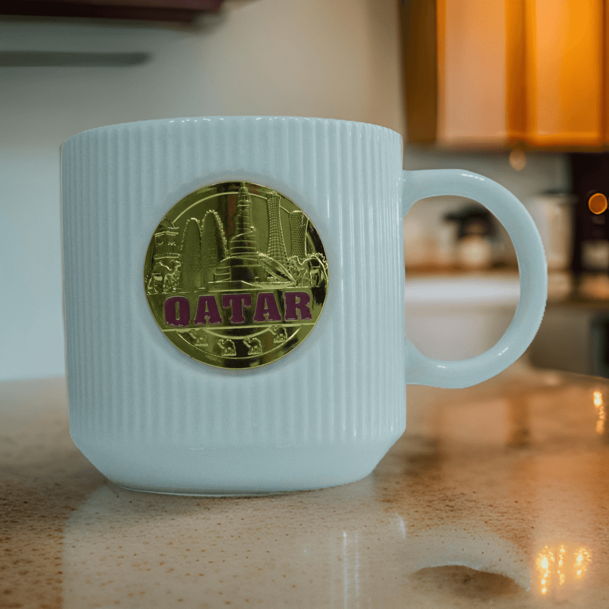 CERAMIC QATAR MUG-WHITE - Image 1