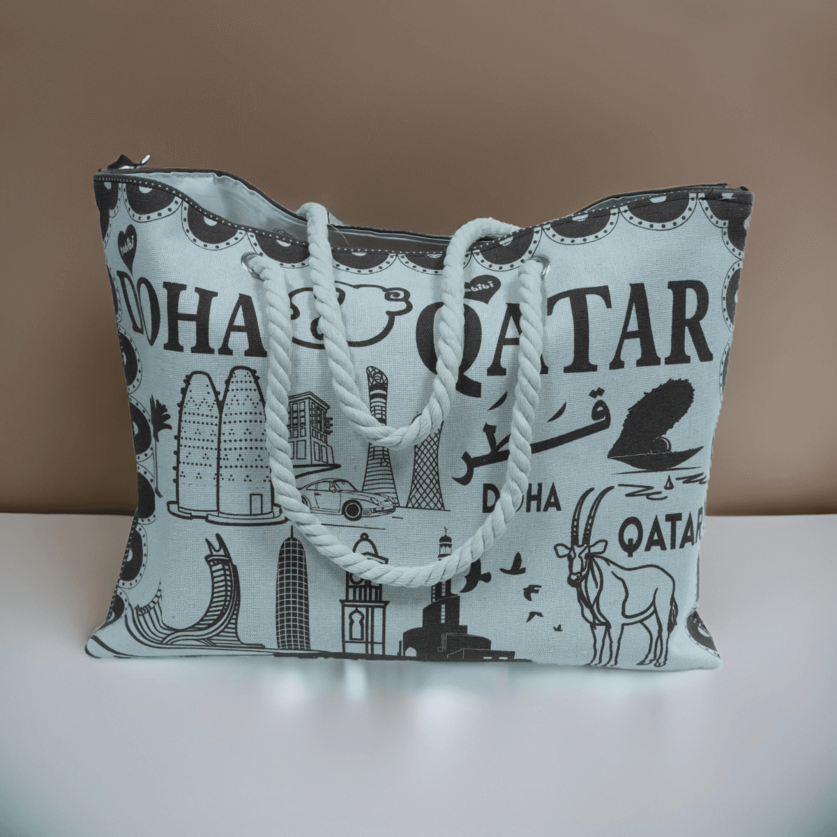 BAG BIG SIZE WITH SCENERY 3 COLOR QATAR - Image 1