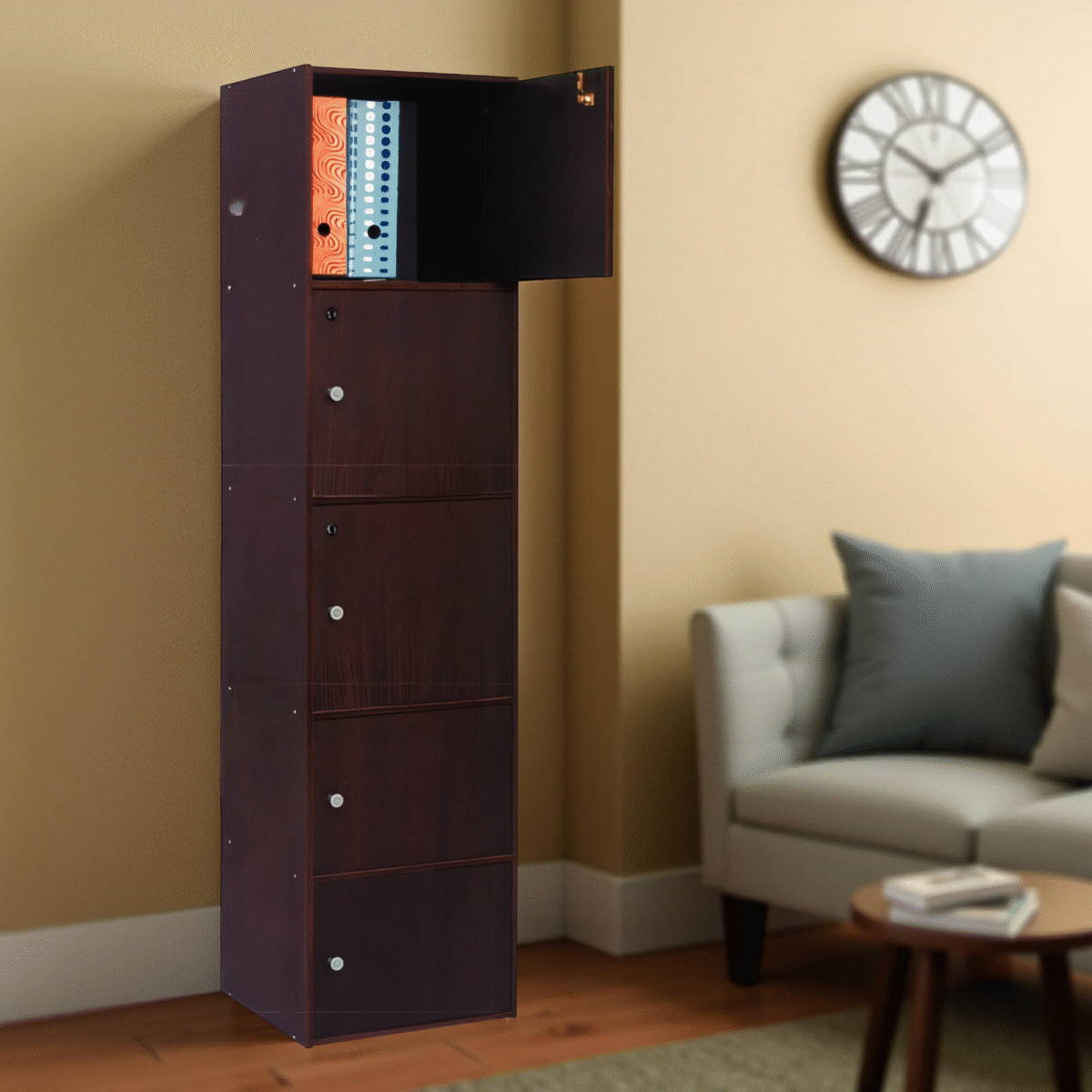 ⁦5 DOOR SHELF WITH LOCK⁩ - الصورة ⁦1⁩