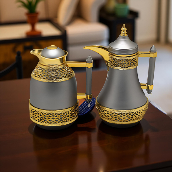 ⁦2PCS VACUUM FLASK SET-1.0L+1.0L⁩ - الصورة ⁦1⁩
