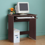 HEVEAPAC COMPUTER TABLE -750X480X800MM-BEECH/CHOCOLATE