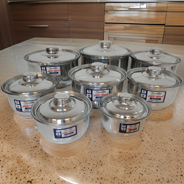 AL SAIF AL MASI 8-PCS ALUMINIUM POT SET