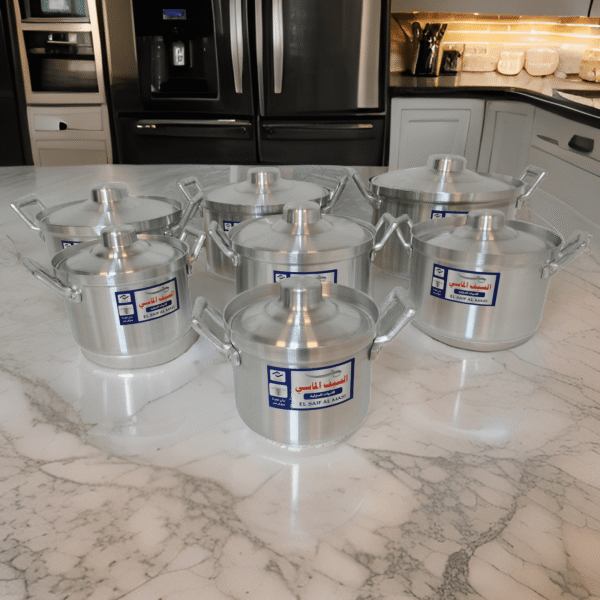 7PCS ALUMINIUM COOKING POT W/LID SET-16-28CM