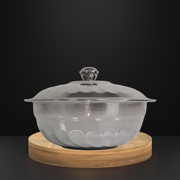 ⁦S/STEEL DATE BOWL W/LID-16⁩ - الصورة ⁦1⁩