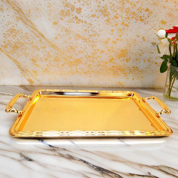 S/STEEL ROSE GOLD PLATED TRAY-50X32