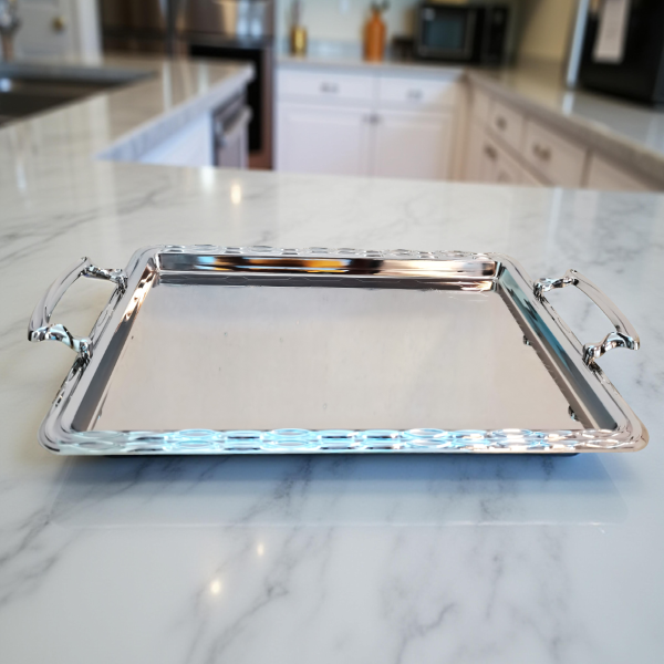 S/STEEL CHROME PLATED TRAY-42X27