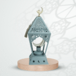 DECORATIVE LED LANTERN -GREY-13X13X33CM