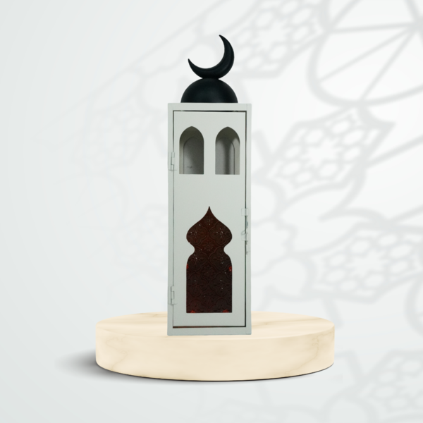 IRON DECORATIVE LANTERN-12X12X44CM