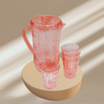 PLASTIC WATER JUG+4PCS GLASS SET-14X10X23.5