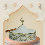 IRON CANDY BOWL W/LID-GOLD/BEIGE-22X22X17CM