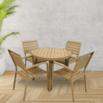 1 TABLE 90CM+4 CHAIR-57X58X89