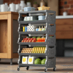 6-LAYER VEGETABLE TROLLEY STORAGE RACK-60X30X123