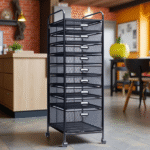 9 LAYER STORAGE TROLLEY RACK -BLACK-29X38.5X90.5