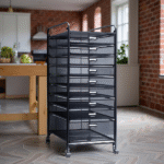 9 LAYER STORAGE TROLLEY RACK -BLACK-35X48X90.5