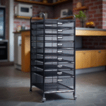 9 LAYER STORAGE TROLLEY RACK -WHITE-35X48X90.5