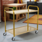 2-LAYER S/STEEL WHEEL TROLLEY-850X450X900MM