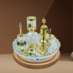 7 PCS INCENSE BURNER SET W/ELECTRIC ROTATION & LIGHT-25X25X25