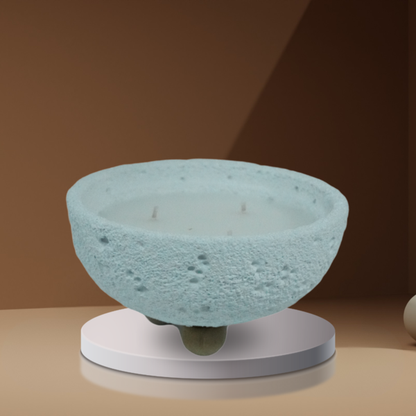 RESIN SCENTED CANDLE -WHITE-15X8CM