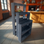 SLIM SLIDE OUT RACK TROLLEY 3-LAYER