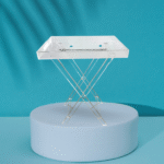 ACRYLIC FOLDING TABLE-55X37X5/30X45X70CM