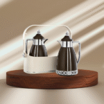 2 PCS ALMARJAN VACUUM FLASK W/BASKET SET